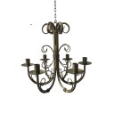 Ver imagem 1 de Lustre Luminária Ferro 6 Bocais Decoração Sala Pendente