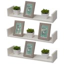 Ver imagem 1 de Kit 3 Prateleiras U 60cm Branco Nicho Livros Sala Quarto