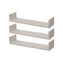 Ver imagem 2 de Kit 3 Prateleiras U 60cm Branco Nicho Livros Sala Quarto