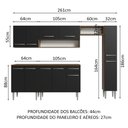 Ver imagem 4 de Armário de Cozinha Compacta 261 cm Rustic/Preto Emilly Madesa 09