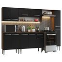 Ver imagem 3 de Armário de Cozinha Compacta 261 cm Rustic/Preto Emilly Madesa 09
