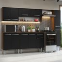 Ver imagem 1 de Armário de Cozinha Compacta 261 cm Rustic/Preto Emilly Madesa 09