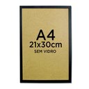 Ver imagem 1 de Moldura Quadro A4 21x30 Diploma Certificado Foto sem Vidro Tacolado Moldura Trad 1cm Preta sem Vidro