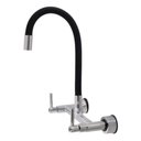 Ver imagem 1 de Torneira Para Cozinha Misturador De Parede Flexível Preto Black Fosco ¼” de volta cerâmico