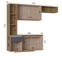 Ver imagem 5 de Kit Cozinha Suspensa com Balcão Mel 163cm Poquema Móveis