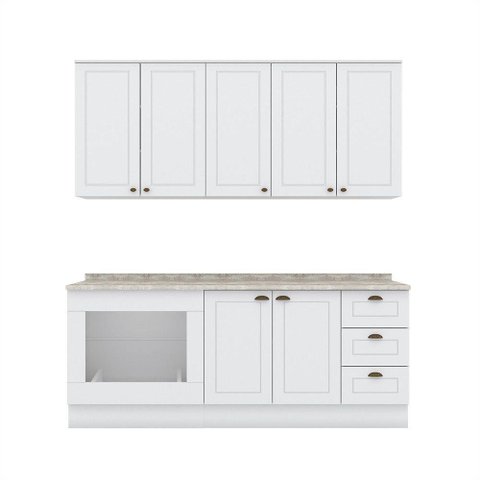 Cozinha Compacta 4 Peças Com Módulo Forno Embutir Branco