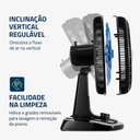 Ver imagem 3 de Ventilador de Mesa Mondial Super Turbo 8 Pás 40cm 140w 220v Preto - Vtx-40-crystal