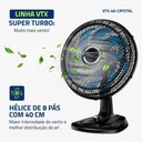 Ver imagem 2 de Ventilador de Mesa Mondial Super Turbo 8 Pás 40cm 140w 220v Preto - Vtx-40-crystal