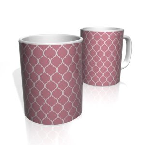 Caneca De Porcelana Nerderia e Lojaria azulejo rosa escuro colorido