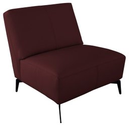 Poltrona Decorativa Sala de Estar Sem Braço Frances Confort Couro Vinho - Gran Belo - 1