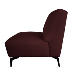 Poltrona Decorativa Sala de Estar Sem Braço Frances Confort Couro Vinho - Gran Belo - 7