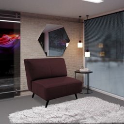 Poltrona Decorativa Sala de Estar Frances Retrô Couro Bordô - Gran Belo - 6