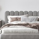Ver imagem 3 de Cabeceira Modulada Estofada Adesiva Nuvem 2 Módulos 60x20cm Cinza