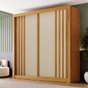 Ver imagem 1 de Guarda-Roupa para Quarto Casal 2 Portas Milano MDF Marrom/Cinamomo/Off White
