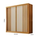 Ver imagem 3 de Guarda-Roupa para Quarto Casal 2 Portas Milano MDF Marrom/Cinamomo/Off White