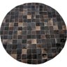 Tapete de couro redondo marrom café 1,00 diâmetro - 1