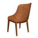 Ver imagem 6 de Kit 2 Cadeira de Jantar Estofada Ísis Corano Bege Base Madeira Castanho