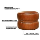 Ver imagem 3 de Kit 2 Puff Decorativo Sala de Estar Rene Debrum Couro Caramelo - Gran Belo