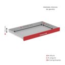 Ver imagem 6 de Mapoteca Mont 5 Gavetas 71,3cm x 120,4cm Aço Cinza/Preto/Vermelho