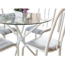 Ver imagem 2 de Conjunto Mesa Jantar Munique Redonda Vidro 0.90m 4 Cadeiras campeã de vendas Quality