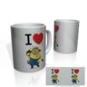 Caneca decorativa Nerderia e Lojaria i love minions colorido - 1