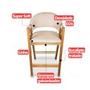 Ver imagem 6 de Kit 2 Banqueta de Cozinha Gourmet Noah Madeira Amêndoa Luxo Bege
