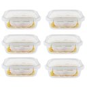 Ver imagem 1 de Kit 6 Potes Hermético Vidro Marmita Micro-ondas 370ml