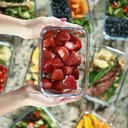 Ver imagem 2 de Kit 6 Potes Hermético Vidro Marmita Micro-ondas 370ml