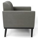 Ver imagem 6 de Poltrona Decorativa Base Madeira Preto Maressa Suede Grafite - Ibiza