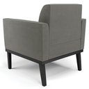 Ver imagem 5 de Poltrona Decorativa Base Madeira Preto Maressa Suede Grafite - Ibiza