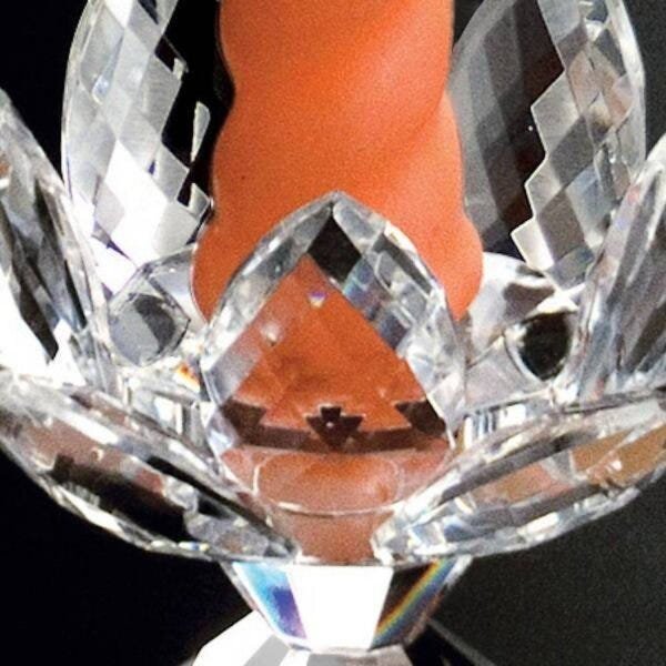 Castiçal Flower de Cristal 10,5cmx10,5cmx9cm Rojemac - 2