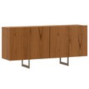 Ver imagem 4 de Aparador Buffet para Sala de Jantar 4 Portas 160cm Pés Industrial Benita N01 Cinamomo Champanhe - Ly