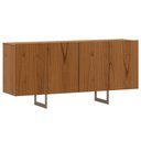 Ver imagem 6 de Aparador Buffet para Sala de Jantar 4 Portas 160cm Pés Industrial Benita N01 Cinamomo Champanhe - Ly