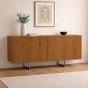 Ver imagem 1 de Aparador Buffet para Sala de Jantar 4 Portas 160cm Pés Industrial Benita N01 Cinamomo Champanhe - Ly
