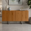 Ver imagem 3 de Aparador Buffet para Sala de Jantar 4 Portas 160cm Pés Industrial Benita N01 Cinamomo Champanhe - Ly