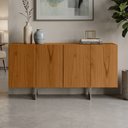 Ver imagem 5 de Aparador Buffet para Sala de Jantar 4 Portas 160cm Pés Industrial Benita N01 Cinamomo Champanhe - Ly