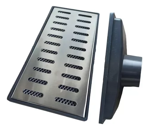 Ralo Pluvial Quintal 15x30 Inox 304 Cocho Coletor Saída Baixa 100mm e Tela Anti Inseto - 2