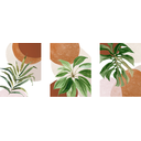 Ver imagem 4 de Tríptico - Quadros Decorativos Floral Costela de Adão Grande:Preto