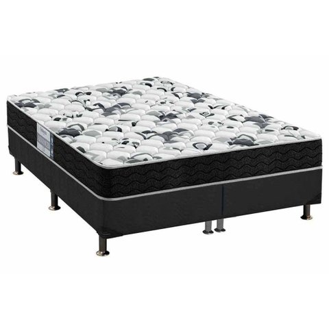 Cama Box King: Colchão Anatômico Probel D28/ep Advanced Tech1000 + Base Crc Suede Gray(193x203)