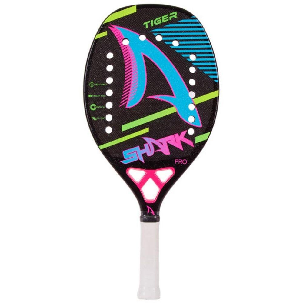 Raquete de Beach Tennis Shark Tiger 2022 Preto