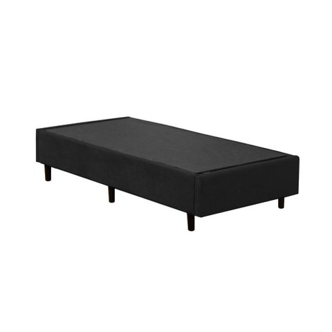 Base Box Solteirão Blindado NK Camas Suede Preto 40x96x203