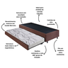 Bicama Box Viúva Suede 120x203x28 Cm com Colchão Auxiliar Ecoflex - 4