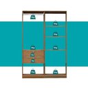 Ver imagem 6 de Closet Modulado 2 Gavetas Alasca Freijó Carraro