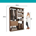 Ver imagem 7 de Closet Modulado 2 Gavetas Alasca Freijó Carraro