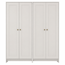 Ver imagem 2 de Guarda-Roupa Solteiro Multiuso 4 Portas 8 Prateleiras AC4004 Branco - Decibal Móveis