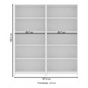 Ver imagem 6 de Guarda-Roupa Solteiro Multiuso 4 Portas 8 Prateleiras AC4004 Branco - Decibal Móveis