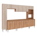 Ver imagem 1 de Cozinha Modulada Completa Max 295 Cm 7 Peças 15 Portas 1 Gaveta Mdp Carvalho Blanche - Clicklar
