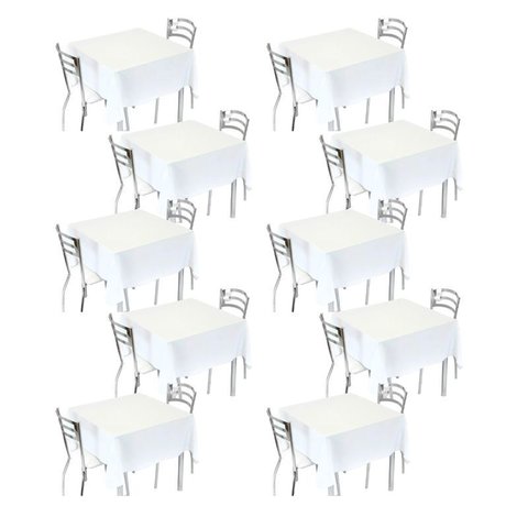 Kit 10 Toalhas de Mesa Oxford Quadrada 4 Lugares 1,40x1,40m | Magic Enxovais