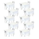Ver imagem 1 de Kit 10 Toalhas de Mesa Oxford Quadrada 4 Lugares 1,40x1,40m | Magic Enxovais