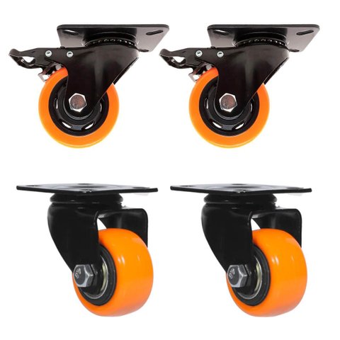 Kit 4 Rodas Rodinhas Giratórias Reforçada [40mm]